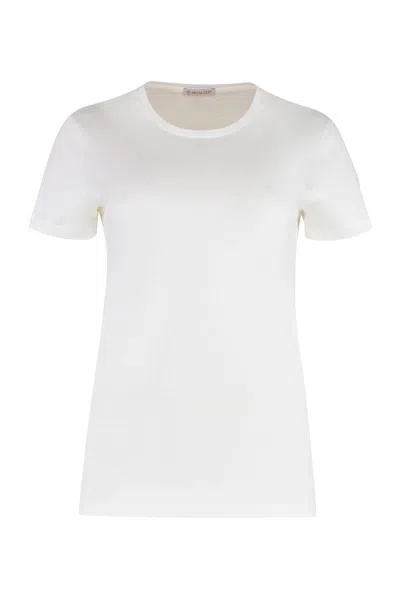 Moncler Logo Cotton T-shirt In White