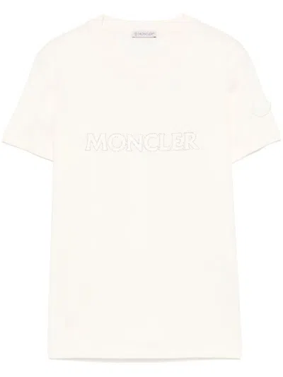 Moncler Logo Cotton T-shirt In White
