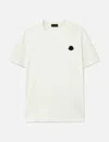 Moncler Cotton Jersey T-shirt With Contrasting Logo Patch In White