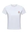 Moncler White Cotton Logo T-shirt In White
