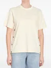 Moncler Women White Cotton T-shirt In Neutral