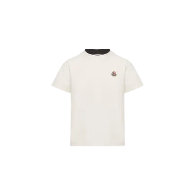 Moncler Kids' Logo Cotton T-shirt, Boys, White, Size: 8y