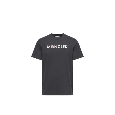 Moncler Logo Cotton T-shirt, Men, Blue, Size: Xxl In Black