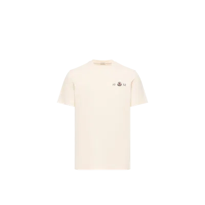 Moncler Logo Cotton T-shirt, Men, White, Size: M In Neutral