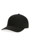 Moncler Logo Patch Adjustable Baseball Cap In Black