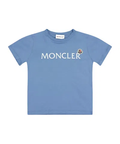 Moncler Logo Crew Neck T-shirt In Blue
