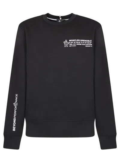 Moncler Logo Crewneck Black Sweatshirt