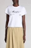 Moncler Embroidered Short Sleeve Crew Neck T-shirt In White
