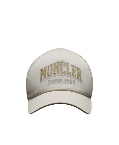 Moncler Logo-detail Baseball Cap In White