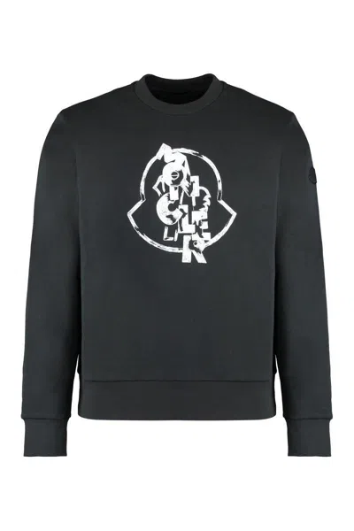 MONCLER MONCLER LOGO DETAIL COTTON SWEATSHIRT