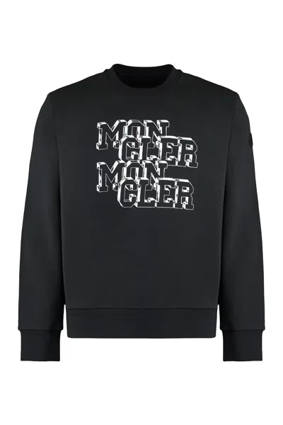 MONCLER LOGO DETAIL COTTON SWEATSHIRT