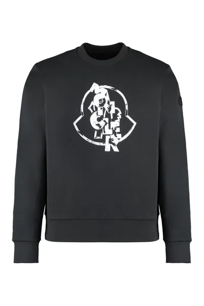 MONCLER LOGO DETAIL COTTON SWEATSHIRT