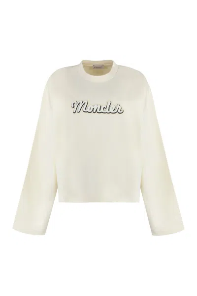 MONCLER LOGO DETAIL COTTON SWEATSHIRT
