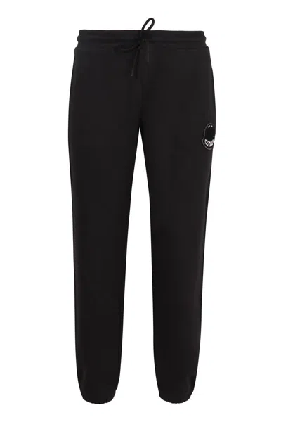 MONCLER MONCLER LOGO DETAIL COTTON TRACK-PANTS