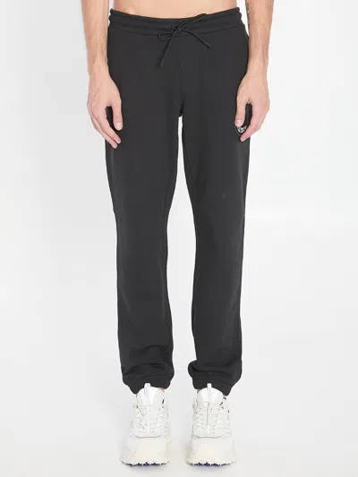 Moncler Les Deux Logo Detail Cotton Track-pants In Black