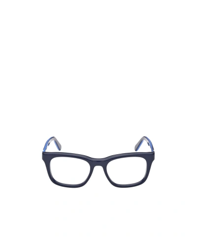 Moncler Logo-detail Square-frame Glasses In Black