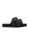 Moncler Logo-detail Touch-strap Sandals In Black