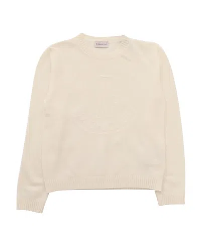 Moncler Logo-detail Wool Jumper In White