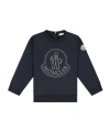 Moncler Logo Detailed Crewneck Sweatshirt In Blue