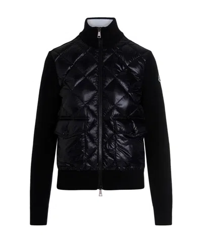 Moncler Logo Details Down Jacket In Blue