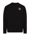 Moncler Long Sleeve Logo-patch Sweatshirt In Black
