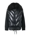Moncler Logo Down Jacket In Black