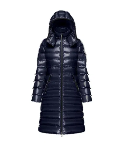 Moncler Logo Down Jacket In Blue