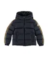 Moncler Logo Down Jacket In Blue