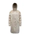 Moncler Logo Down Jacket In Nude