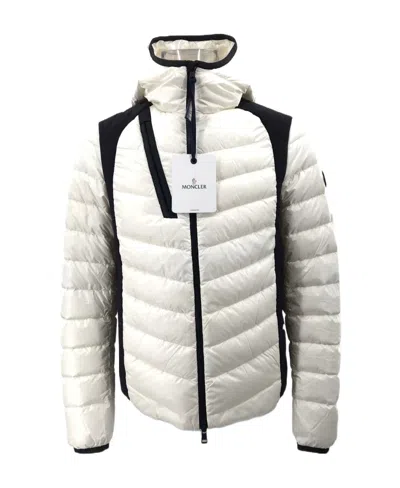 Moncler Logo Down Jacket In White