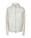 Moncler Knit Sleeve Puffer Jacket In White