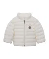 Moncler Logo Down Jacket In White