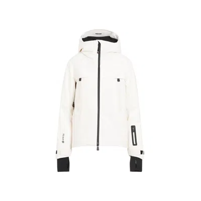 Moncler Logo Down Jacket In White