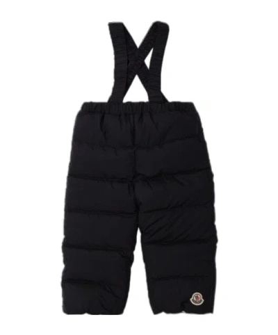 Moncler Logo Down Overalls In Gold