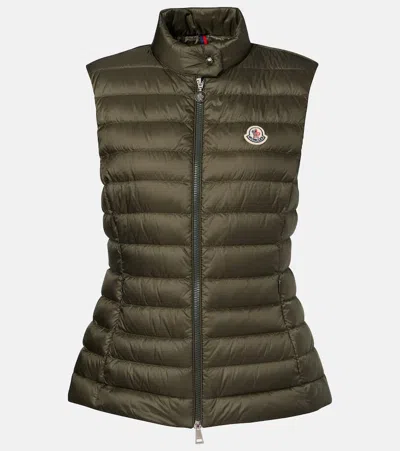 Moncler Igens Zip-up Padded Gilet In Green