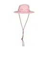 Moncler Logo Drawstring Hat In Pink