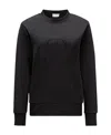 Moncler Rhinestone-embellished Logo Sweatshirt In Black