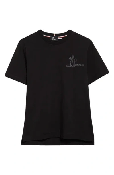 Moncler Logo Embellished T-shirt In Black