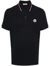 Moncler Logo-patch Polo Shirt In Blue