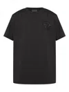 Moncler Logo-embossed Cotton T-shirt In Black