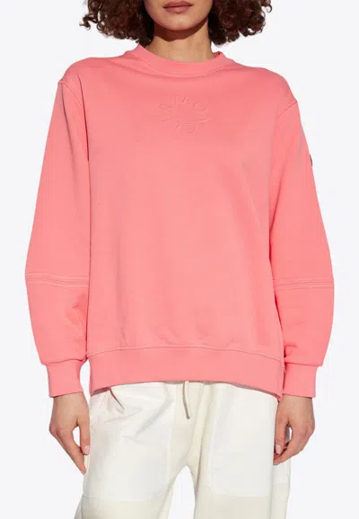MONCLER LOGO EMBOSSED CREWNECK SWEATSHIRT