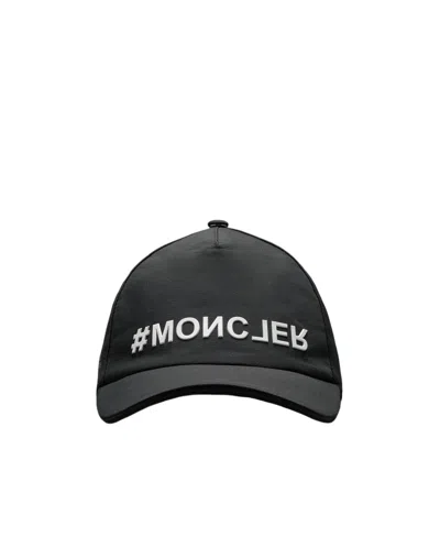 Moncler Logo-embossed Curved-peak Cap In Black