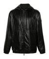 Moncler Logo-embossed Hooded Jacket In Black