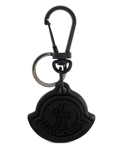 Moncler Logo-embossed Keyring In Black