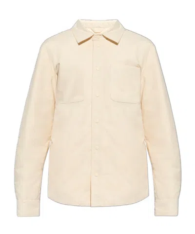 Moncler Logo-embossed Padded Shirt Jacket In White