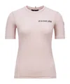 Moncler Logo-embossed Technical-jersey T-shirt In Pink