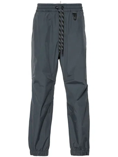 Moncler Logo-embossed Track Trousers In Grey
