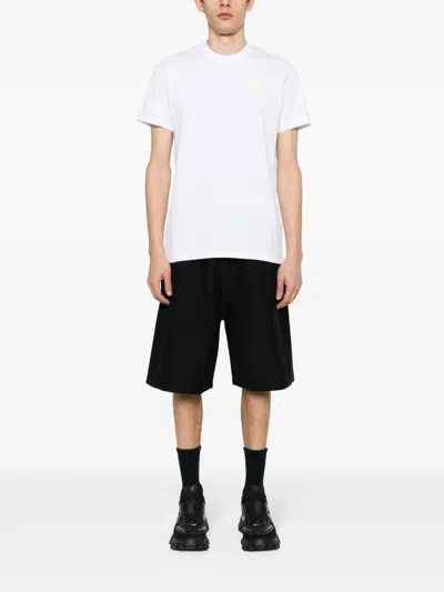 Moncler Logo-embossed Track Shorts In Black