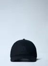 Moncler Black Baseball Cap With Logo Patch In Black
