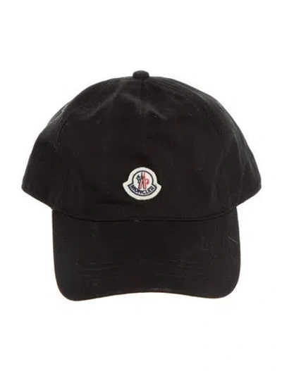 Pre-owned Moncler Logo Embroidered Baseball Cap In Black